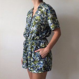 Pin & Needles Greens & Blues Romper Size XS